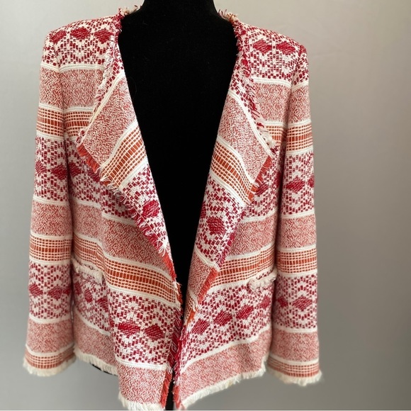 Loft Red & White Jacket (fits like sz.8) - Picture 2 of 9